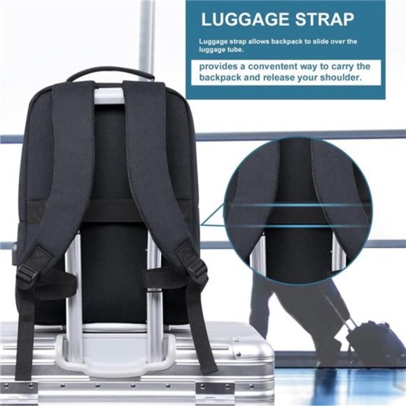 Laptop Backpack, Slim Durable Travel Water Resistant Backpacks with USB  Port main image 5